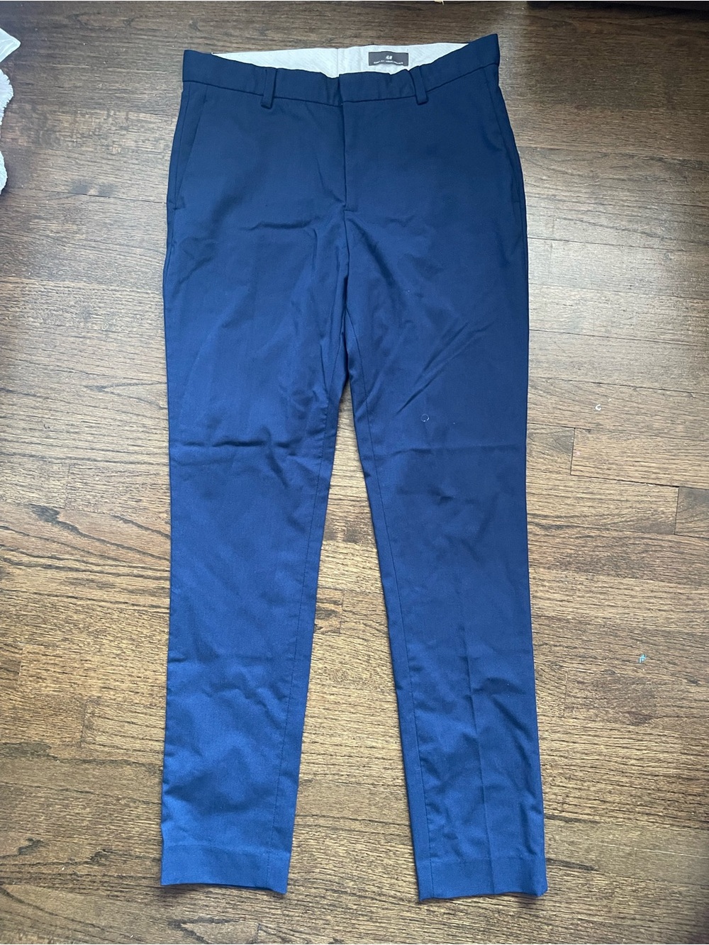 H&M Slim Tapered Navy Dress Pants